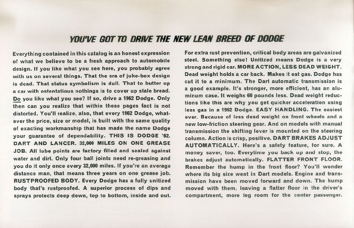 1962 Dodge Dart-Lancer Brochure Page 16